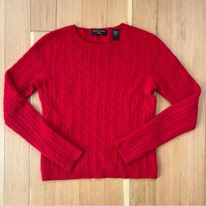 Red knit cashmere sweater S